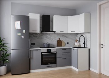 Угловой кухонный гарнитур Элеганция 2200*1000 мм (Sanvut) в Ивделе - ivdel.mebel-e96.ru