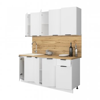 КУхонный гарнитур Эстетик 1800 мм белый (Сурская) в Ивделе - ivdel.mebel-e96.ru