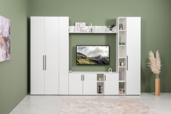 Стенка Эйр модульная, белый (Моби) в Ивделе - ivdel.mebel-e96.ru