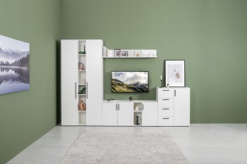 Стенка Эйр комп 1, белый (Моби) в Ивделе - ivdel.mebel-e96.ru