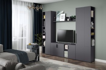Стенка Эйр модульная, графит (Моби) в Ивделе - ivdel.mebel-e96.ru