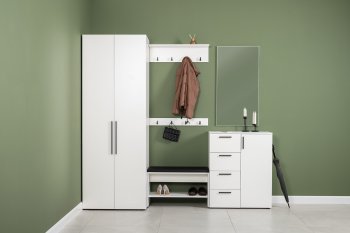 Шкаф для одежды 800 мм Эйр 13.341 белый (Моби) в Ивделе - ivdel.mebel-e96.ru