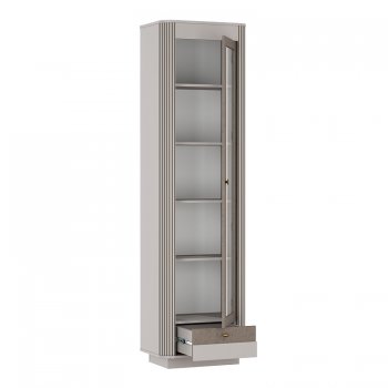 Шкаф витрина 34.06 Фантазия кашемир (Олмеко) в Ивделе - ivdel.mebel-e96.ru