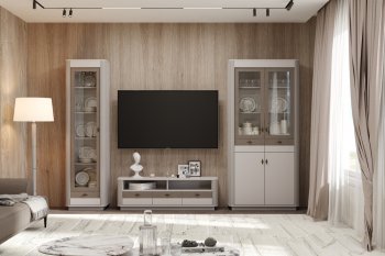 Стенка Фантазия модульная, кашемир (Олмеко) в Ивделе - ivdel.mebel-e96.ru
