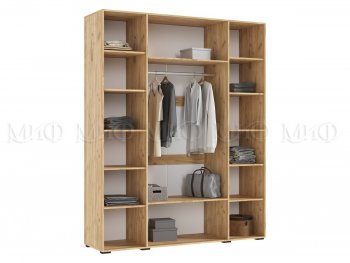 Спальный гарнитур Флэш крафт/белый, модульный (Миф) в Ивделе - ivdel.mebel-e96.ru