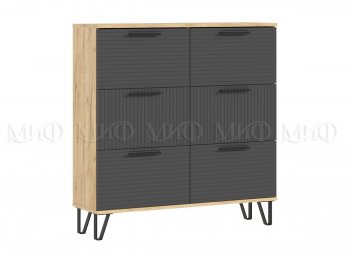 Обувница Флэш крафт/графит (Миф) в Ивделе - ivdel.mebel-e96.ru | фото