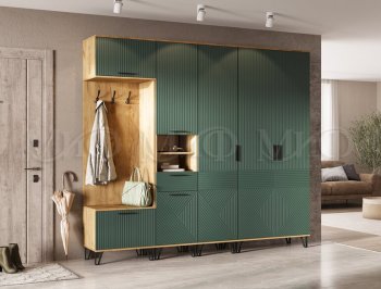 Прихожая Флэш модульная, крафт/грин(Миф) в Ивделе - ivdel.mebel-e96.ru