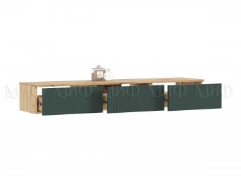 Стенка Флэш комп.2 крафт/грин (Миф) в Ивделе - ivdel.mebel-e96.ru