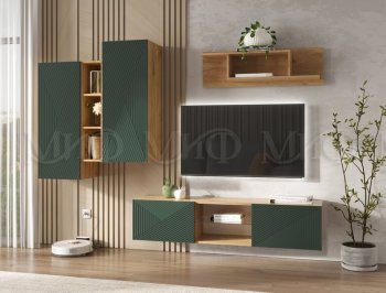 Стенка Флэш крафт/грин (Миф) в Ивделе - ivdel.mebel-e96.ru