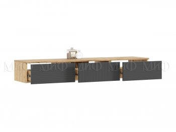 Стенка Флэш комп.2 крафт/графит (Миф) в Ивделе - ivdel.mebel-e96.ru