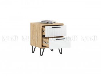 Тумба прикроватная Флэш крафт/белый, 2 шт (Миф) в Ивделе - ivdel.mebel-e96.ru