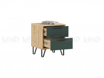 Тумба прикроватная Флэш крафт/грин, 2 шт (Миф) в Ивделе - ivdel.mebel-e96.ru