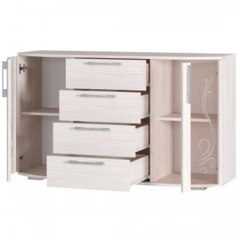 Комод Флорида ясень белый (БТС) в Ивделе - ivdel.mebel-e96.ru