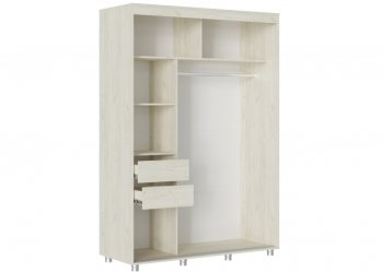 Шкаф-купе 1500 мм Форест крафт белый (Стиль) в Ивделе - ivdel.mebel-e96.ru