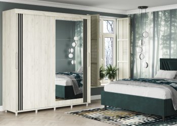 Шкаф-купе 2000 мм Форест крафт белый (Стиль) в Ивделе - ivdel.mebel-e96.ru