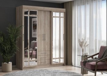 Шкаф-купе 1700 мм Фортуна (Дуб крафт серый) (ИЦ) в Ивделе - ivdel.mebel-e96.ru