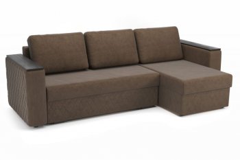 Диван угловой Форвард (велюр Ультра шоколад) (Софт) в Ивделе - ivdel.mebel-e96.ru