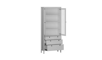 Пенал со стеклом Фрея (СБК) в Ивделе - ivdel.mebel-e96.ru
