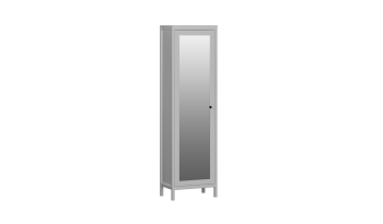 Шкаф для одежды 1-но дв. с зеркальной дв. Фрея (СБК) в Ивделе - ivdel.mebel-e96.ru