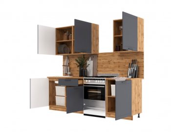 КУхонный гарнитур Глетчер 1800 мм маренго (Сурская) в Ивделе - ivdel.mebel-e96.ru