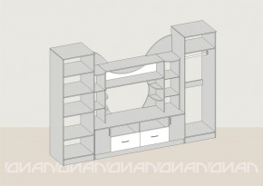 Гостиная Аллегро с 2 шкафами вариант-5 (Ясень светлый/тёмный) в Ивделе - ivdel.mebel-e96.ru