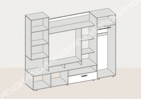 Гостиная Аллегро вариант-3 (Венге/Белфорт) в Ивделе - ivdel.mebel-e96.ru