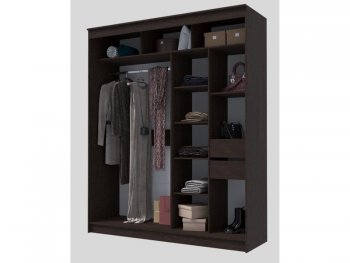 Шкаф-купе 2000 мм Гранд-1 ЛДСП/Зеркало, венге (Эра) в Ивделе - ivdel.mebel-e96.ru