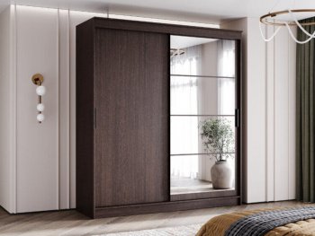 Шкаф-купе 2000 мм Гранд-1 ЛДСП/Зеркало, венге (Эра) в Ивделе - ivdel.mebel-e96.ru