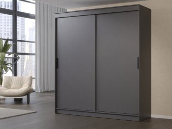 Шкаф-купе 2000 мм Гранд-1 ЛДСП, графит (Эра) в Ивделе - ivdel.mebel-e96.ru