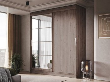 Шкаф-купе 2000 мм Гранд-1 ЛДСП/Зеркало, дуб горный (Эра) в Ивделе - ivdel.mebel-e96.ru