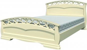 Кровать из массива Грация-1 Слоновая кость (БМ) в Ивделе - ivdel.mebel-e96.ru