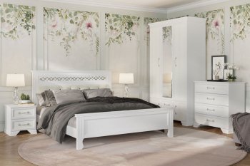 Спальный гарнитур Грация (лак) Белый (модульный) (БМ) в Ивделе - ivdel.mebel-e96.ru