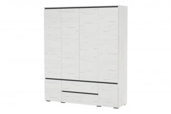 Шкаф 1800 мм 6С2Я 6дв, 2ящ. Гретта крафт белый (Памир) в Ивделе - ivdel.mebel-e96.ru | фото