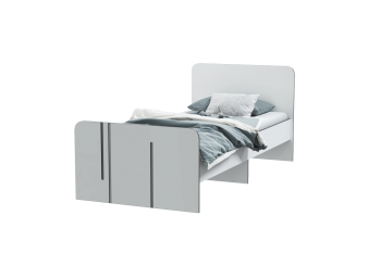 Кровать 900 мм Грей (МЛК) в Ивделе - ivdel.mebel-e96.ru
