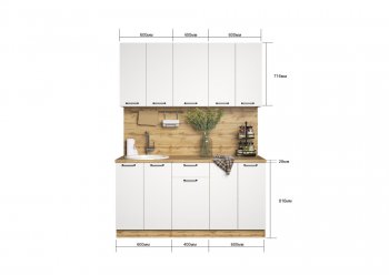 КУхонный гарнитур Хелмер 1600 мм (Сурская) в Ивделе - ivdel.mebel-e96.ru