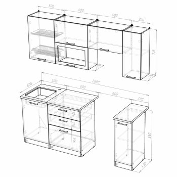 Кухонный гарнитур Инна ультра 2000 мм (Герда) в Ивделе - ivdel.mebel-e96.ru