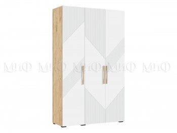 Шкаф 1350 мм Ирис с антресолью, крафт/белый (Миф) в Ивделе - ivdel.mebel-e96.ru