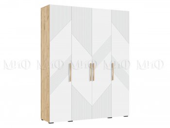 Шкаф 1800 мм Ирис с антресолью крафт/белый (Миф) в Ивделе - ivdel.mebel-e96.ru