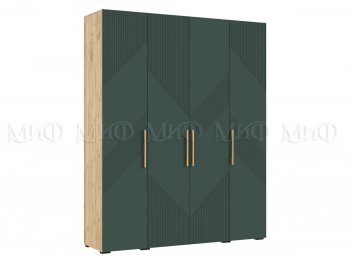 Шкаф 1800 мм Ирис с антресолью крафт/грин (Миф) в Ивделе - ivdel.mebel-e96.ru
