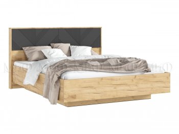 Кровать парящая Ирис крафт/графит с подсветкой (Миф) в Ивделе - ivdel.mebel-e96.ru