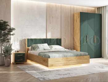 Спальный гарнитур Ирис крафт/грин, модульный (Миф) в Ивделе - ivdel.mebel-e96.ru