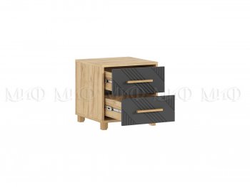Тумба прикроватная Ирис крафт/графит, 2 шт (Миф) в Ивделе - ivdel.mebel-e96.ru
