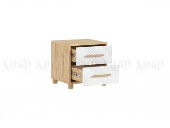 Тумба прикроватная Ирис крафт/белый, 2 шт (Миф) в Ивделе - ivdel.mebel-e96.ru