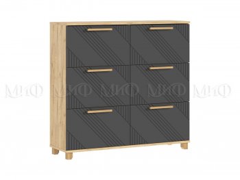 Обувница Ирис крафт/графит (Миф) в Ивделе - ivdel.mebel-e96.ru