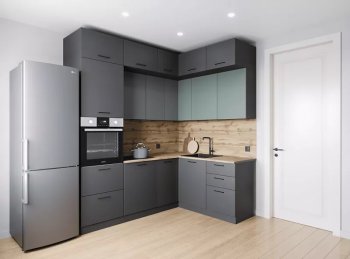 Кухонный гарнитур угловой Изумруд 2200*1700 мм (Санвут) в Ивделе - ivdel.mebel-e96.ru