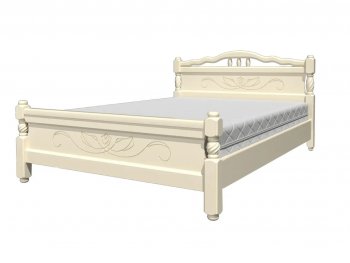 Кровать из массива Кариан-5 слоновая кость (БМ) в Ивделе - ivdel.mebel-e96.ru