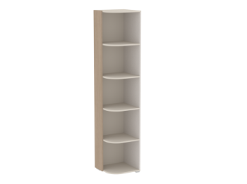 Полка угловая, Каспер (424*408*2002) Кашемир (СБК) в Ивделе - ivdel.mebel-e96.ru