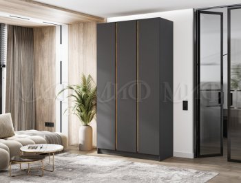 Шкаф 1200 мм 3-х ств. Келвин графит  (Миф) в Ивделе - ivdel.mebel-e96.ru