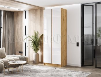 Шкаф 800 мм 2-х ств. Келвин крафт золотой/белый (Миф) в Ивделе - ivdel.mebel-e96.ru