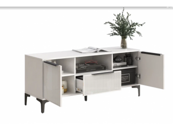 Тумба ТВ на 1350 Кимберли белый (Handis) в Ивделе - ivdel.mebel-e96.ru